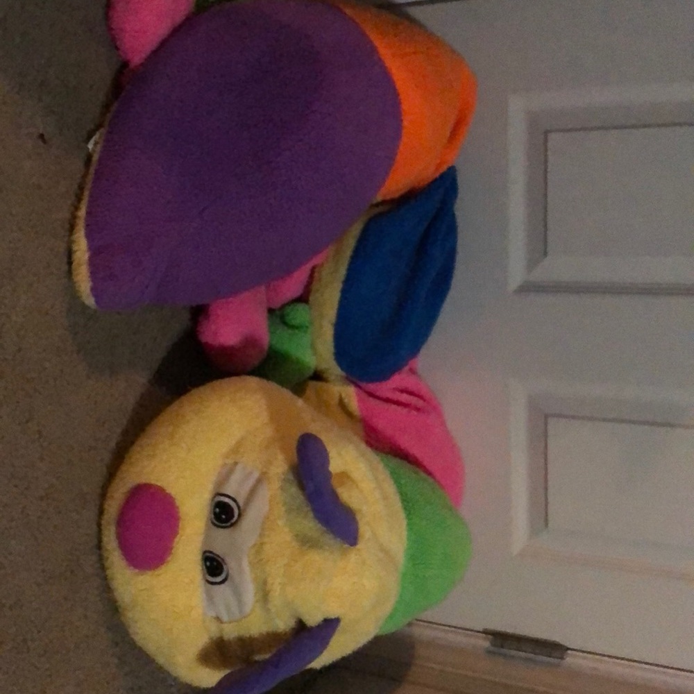 XXL 5ft long brightly colored kids plush toy